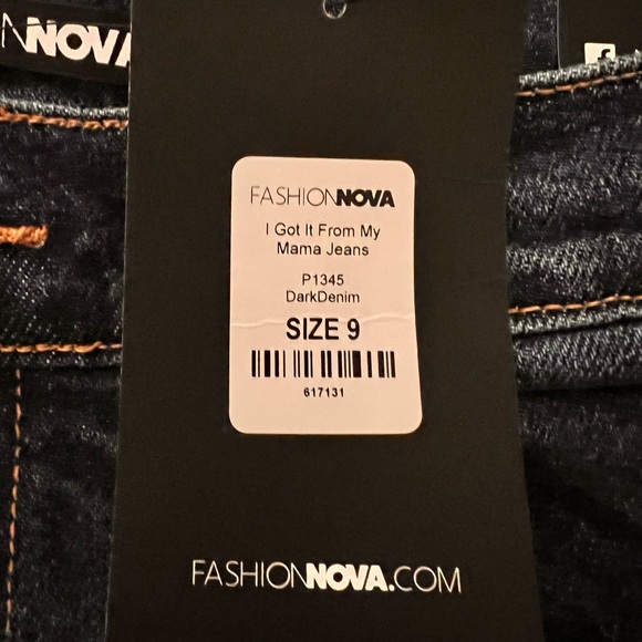 fashion nova “I got it from my mama” jeans size 9 - Picture 4 of 4